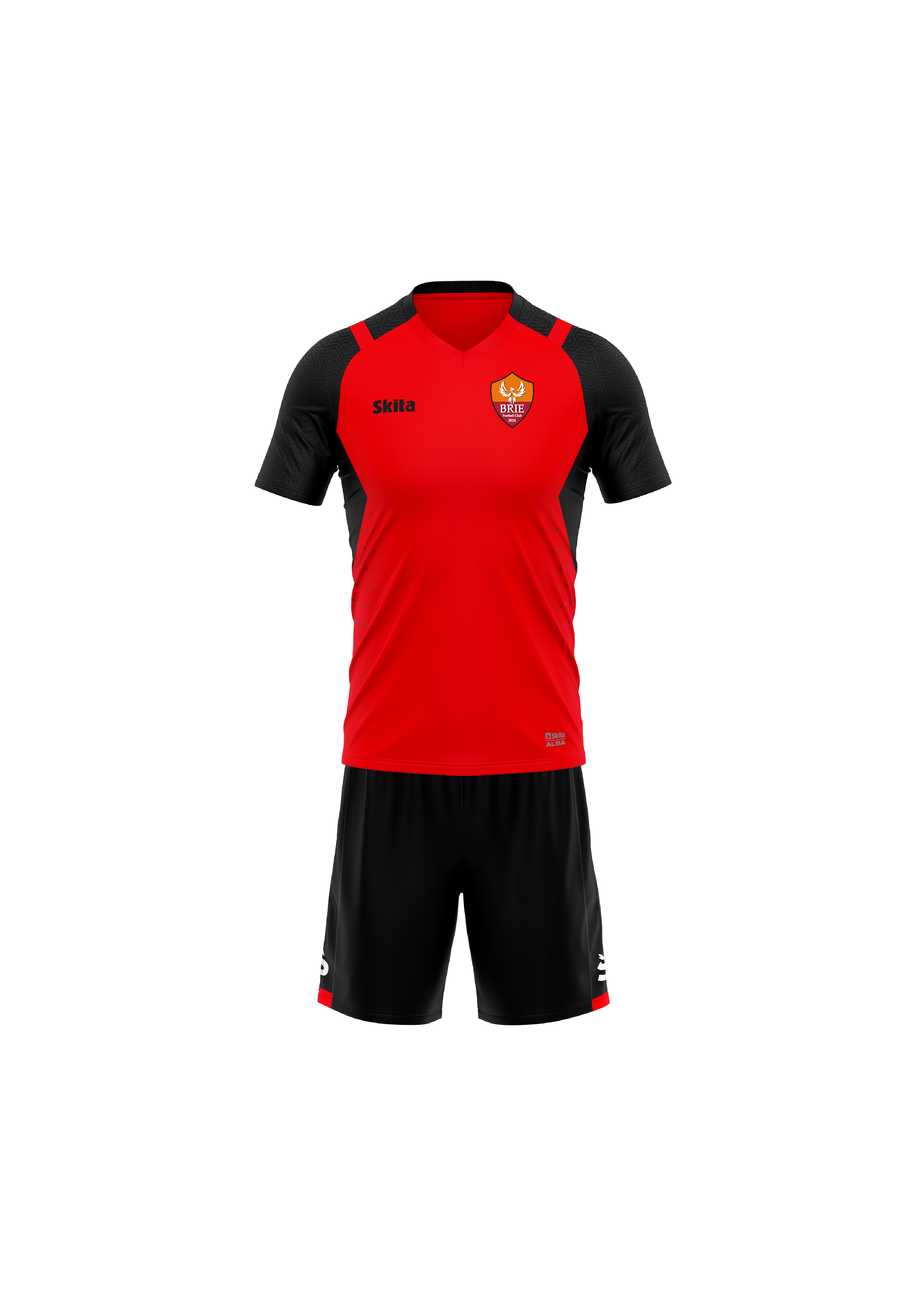 Maillot short ALBA  rouge/noir (BRIE FC)